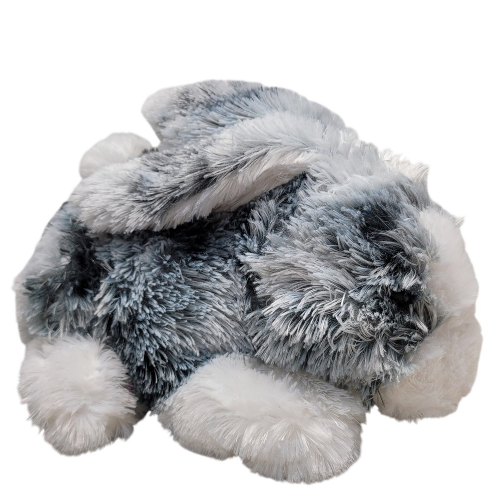 DanDee Plush Bunny Rabbit Gray White Shaggy Soft Stuffed Animal 2018 Easter